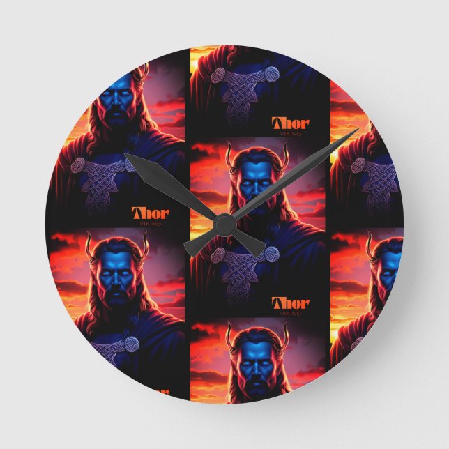 THOR VIKING ROUND CLOCK (Front)