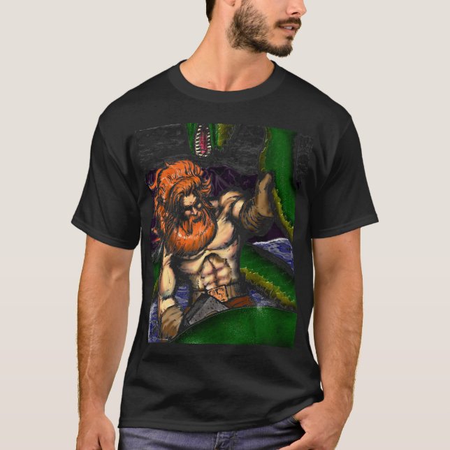 Thor Vs. Jormungand T-Shirt (Front)