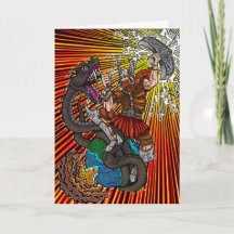 Thor vs. Jörmungandr Greeting Card