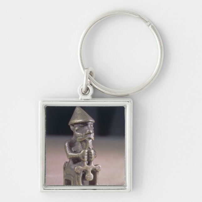 Thor with a hammer, statuette found in Iceland Key Ring (Front)