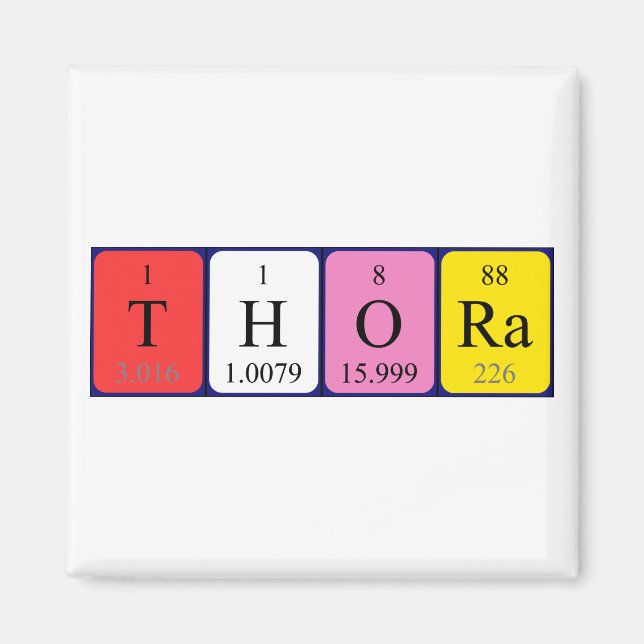 Thora periodic table name magnet (Front)