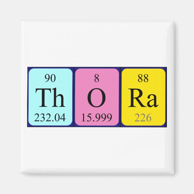 Thora periodic table name magnet (Front)