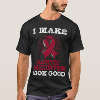 Thoracic Aortic Aneurysm Awareness T-Shirt Burgund