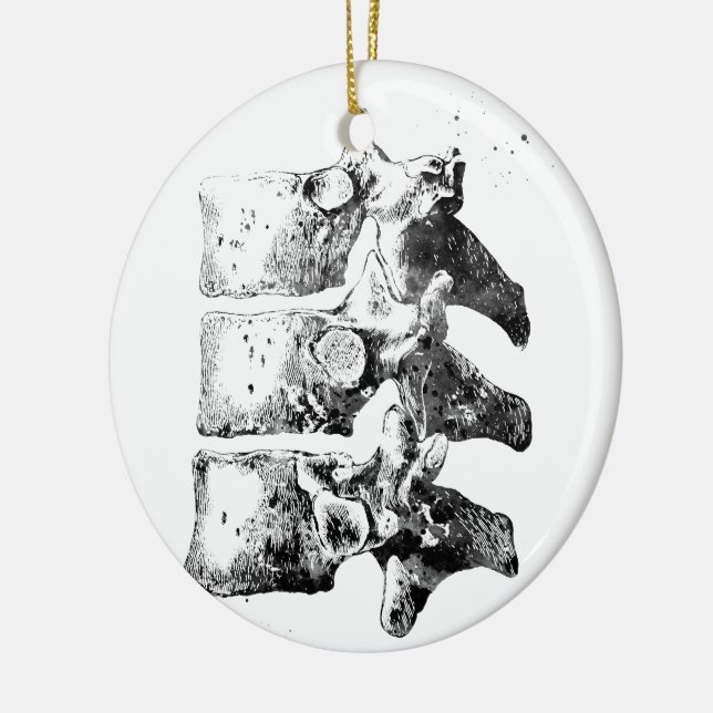 Thoracic vertebrae ceramic tree decoration (Left)