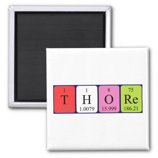 Thore periodic table name magnet (Front)