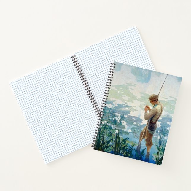 Thoreau Fishing at Walden Pond by N. C. Wyeth Notebook (Inside)