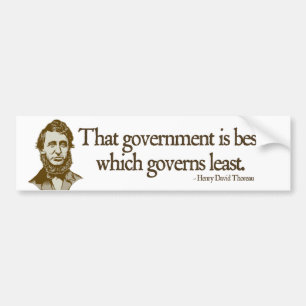 Thoreau Government Bumper Sticker