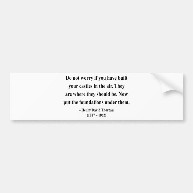 Thoreau Quote 2a Bumper Sticker (Front)