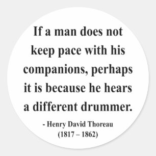 Thoreau Quote 4a Classic Round Sticker
