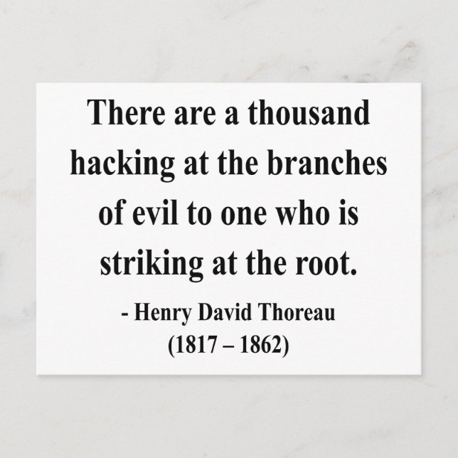 Thoreau Quote 5a Postcard (Front)