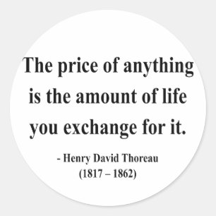 Thoreau Quote 6a Classic Round Sticker