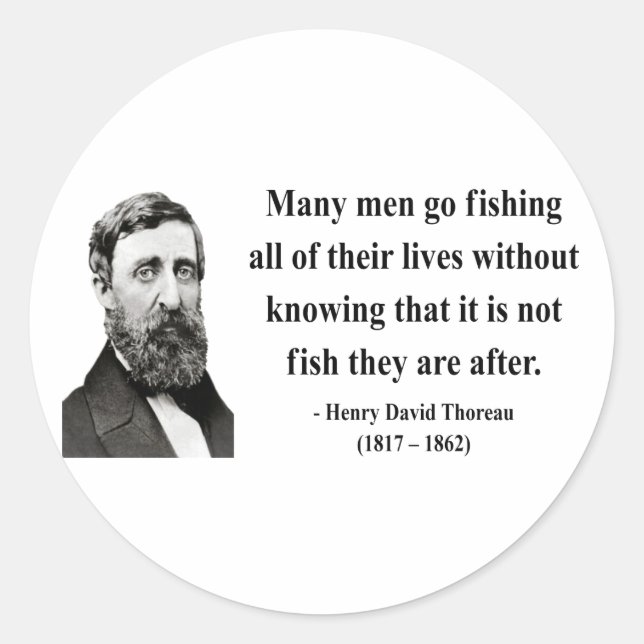 Thoreau Quote 8b Classic Round Sticker (Front)