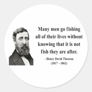 Thoreau Quote 8b Classic Round Sticker