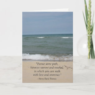 Thoreau Quote Beach Graduation Card