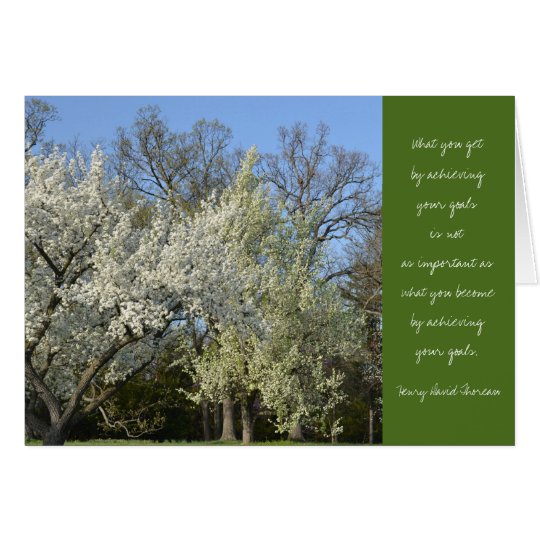Thoreau Quote Graduation Card-Trees Card