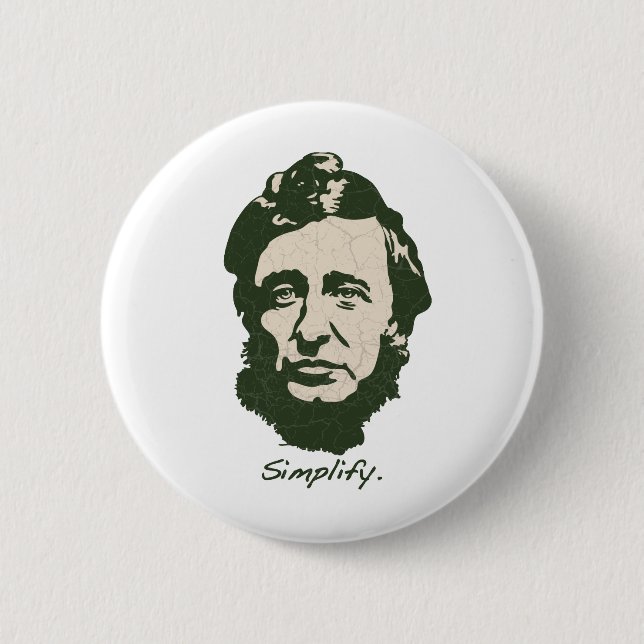 Thoreau - Simplify 6 Cm Round Badge (Front)