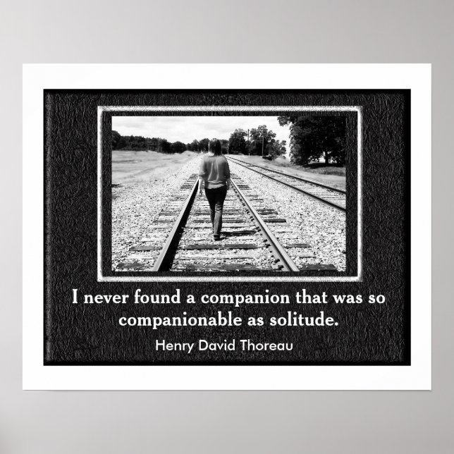 Thoreau Solitude quote -poster Poster (Front)