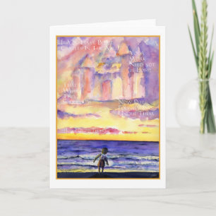 Thoreau's Sunset (Light Text) Greeting Card
