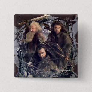 Thorin, Kili, and Balin Graphic 15 Cm Square Badge