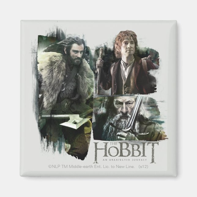 THORIN OAKENSHIELD™, BILBO BAGGINS™, & Gandalf Art Magnet (Front)