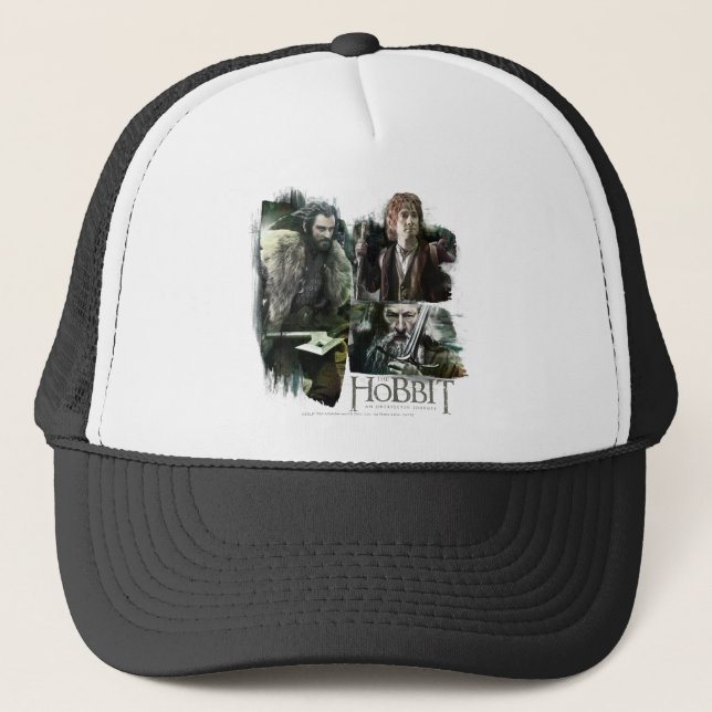 THORIN OAKENSHIELD™, BILBO BAGGINS™, & Gandalf Art Trucker Hat (Front)