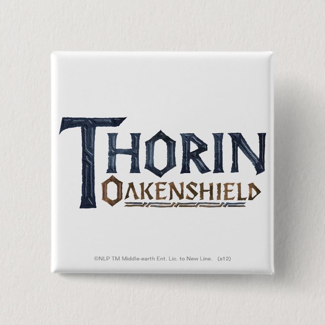 THORIN OAKENSHIELD™ Logo Blue 15 Cm Square Badge (Front)