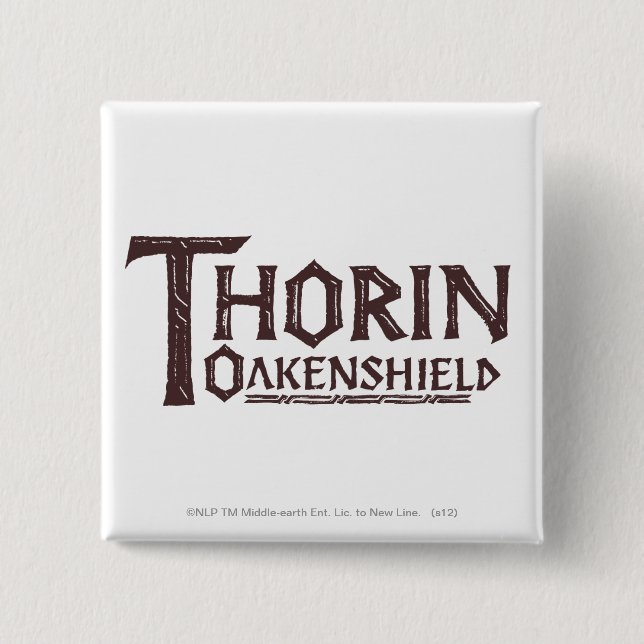 THORIN OAKENSHIELD™ Logo Brown 15 Cm Square Badge (Front)