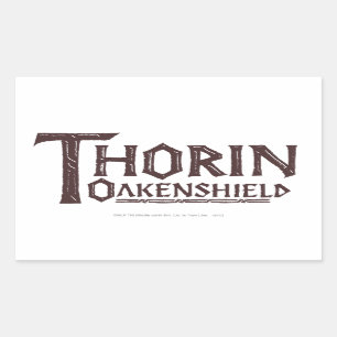 THORIN OAKENSHIELD™ Logo Brown Rectangular Sticker