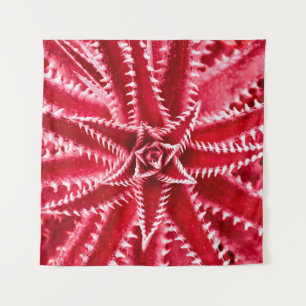 thorn cactus,natural pattern,abstract red backgrou tapestry