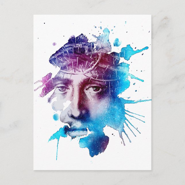 Thorn Crown Jesus Christ Passion Abstract art Postcard (Front)