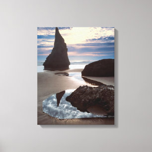 Thorn-Shaped seastack   Face Rock Wayside, OR Canvas Print