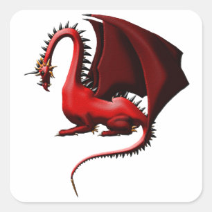 Thorn, the Red Dragon Square Sticker
