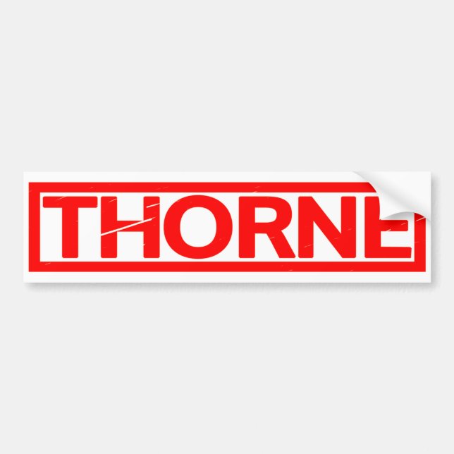 Thorne Stamp Bumper Sticker (Front)