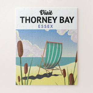 Thorney Bay, Essex Seaside travel poster Jigsaw Puzzle