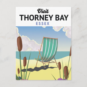 Thorney Bay, Essex Seaside travel poster Postcard