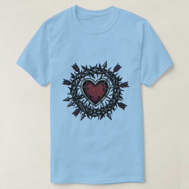 Thorns & Arrows | Vintage Tattoo Flash Heart Tee (Design Front)