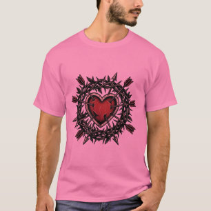 Thorns & Arrows Vintage Tattoo Flash Heart Tee
