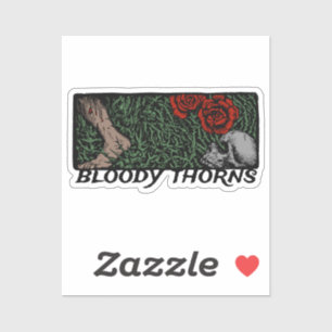 Thorns Skull Roses Feet Mediaeval Coloured Floral