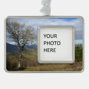 Thornton Gap View in Spring Silver Plated Framed Ornament
