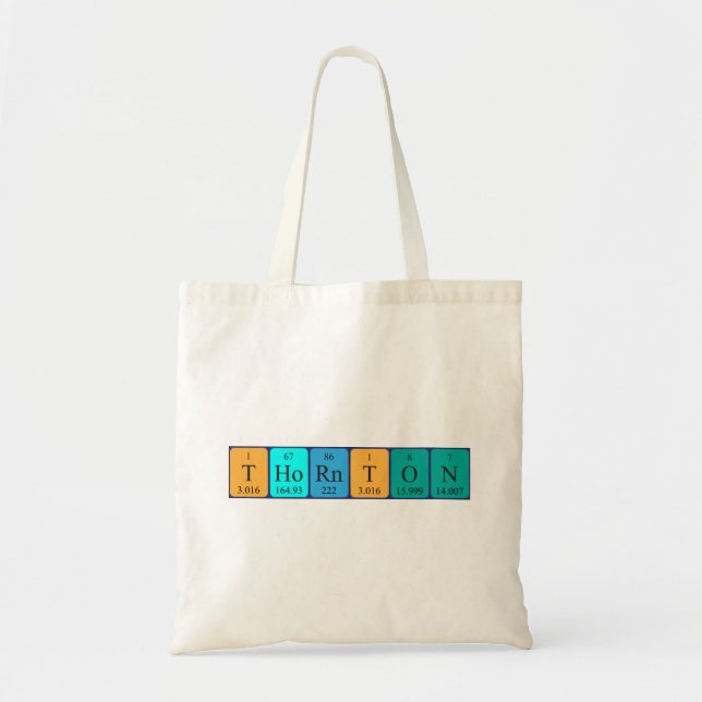 Thornton periodic table name tote bag (Front)