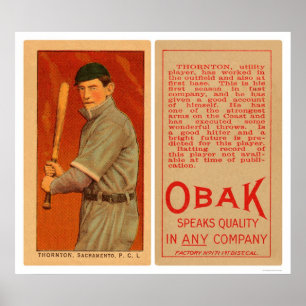 Thornton Sacramento Baseball 1911 Poster