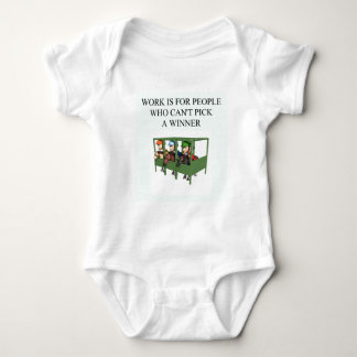 thorough bred horse racing design baby bodysuit