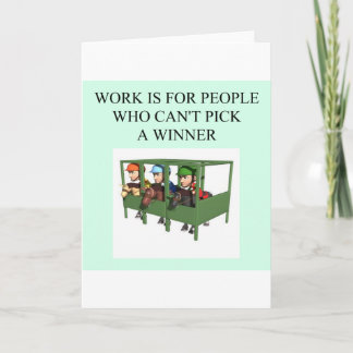 thorough bred horse racing design card