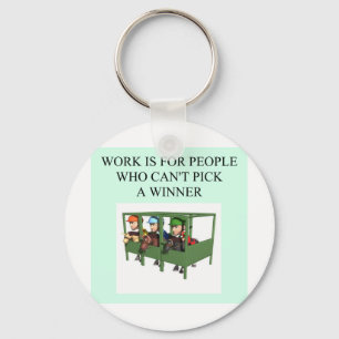 thorough bred horse racing design key ring