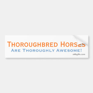 Thoroughbred Awesomeness! Bumper Sticker