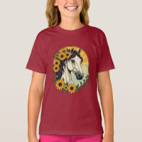 Thoroughbred Horse And Black Eyed Susan Flowers