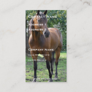 Thoroughbred Horse Business Card