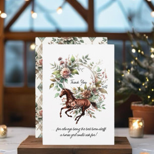 Thoroughbred Horse Equestrian Flower Invitation