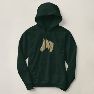 Thoroughbred Horse Head Embroidered Hoodie
