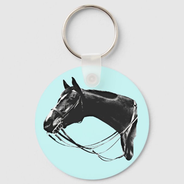 Thoroughbred horse keyring (Front)